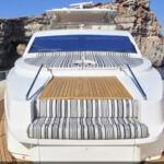 Bow Sitting area od a sister yacht- After the refit this area will have brand new top quality grey-beige fabrics